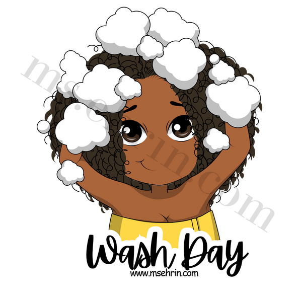 Wash Day Sticker | Yellow Wash Day Sticker | Yellow